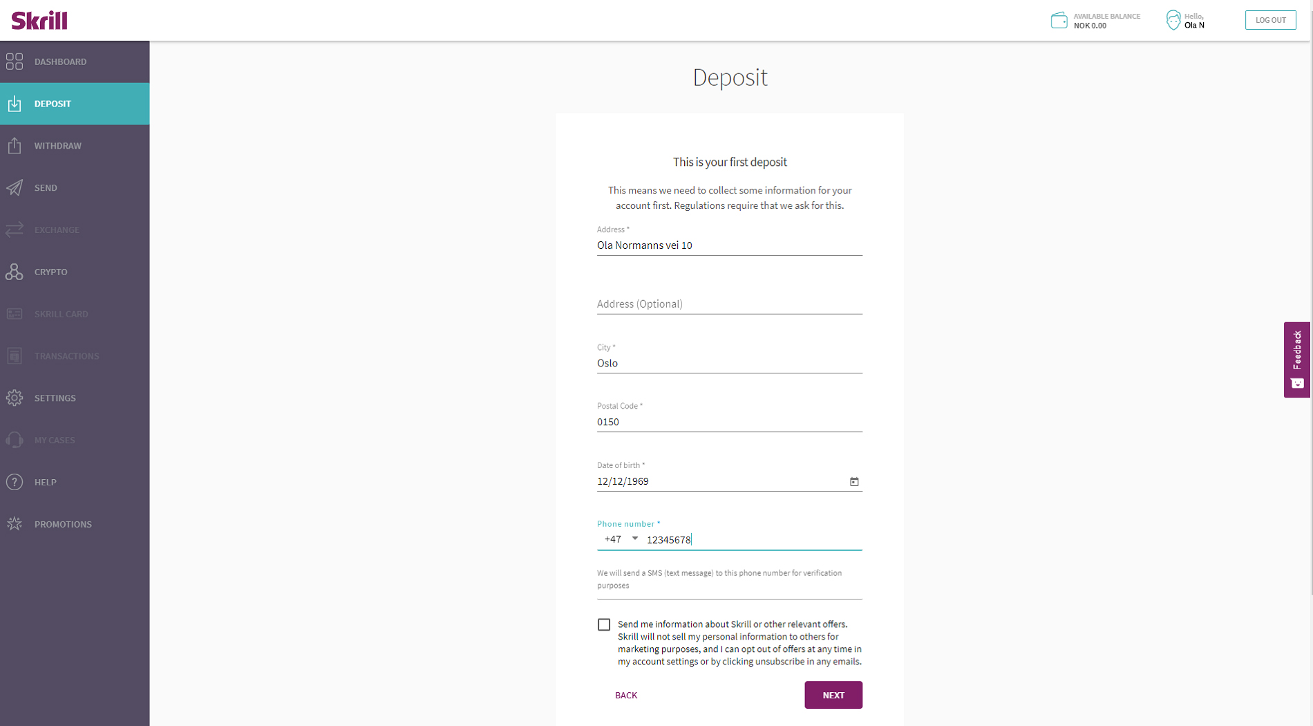 Slik bruker du Skrill | Betsafe