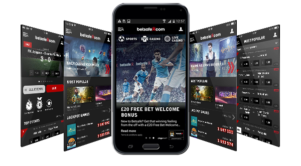 Zrzut ekranu aplikacji Betsafe na Android
