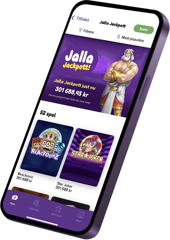 Jalla Casino Rakenduse Ekraanipilt